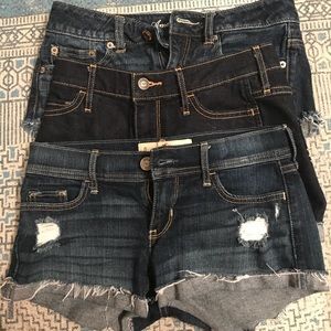 Bundled size 0 and 00 shorts (Hollister and AE)